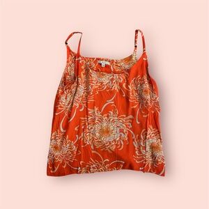 J.Crew Orange Floral Tank Top